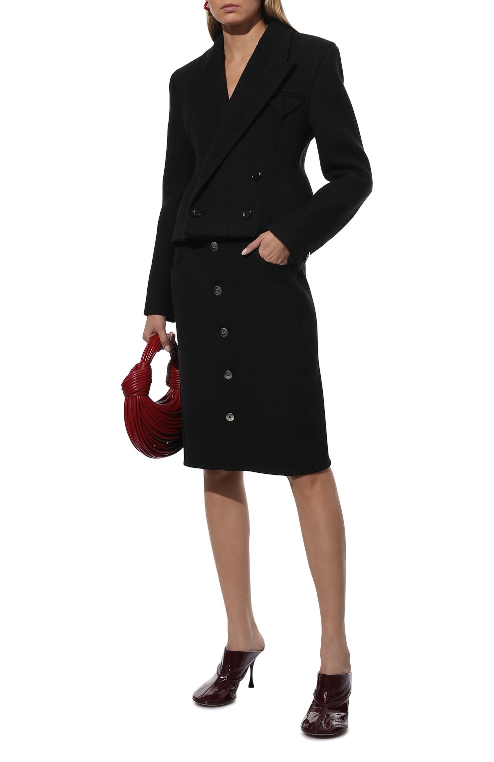 Шерстяная юбка Bottega Veneta  659391/V0IV0 Фото 2