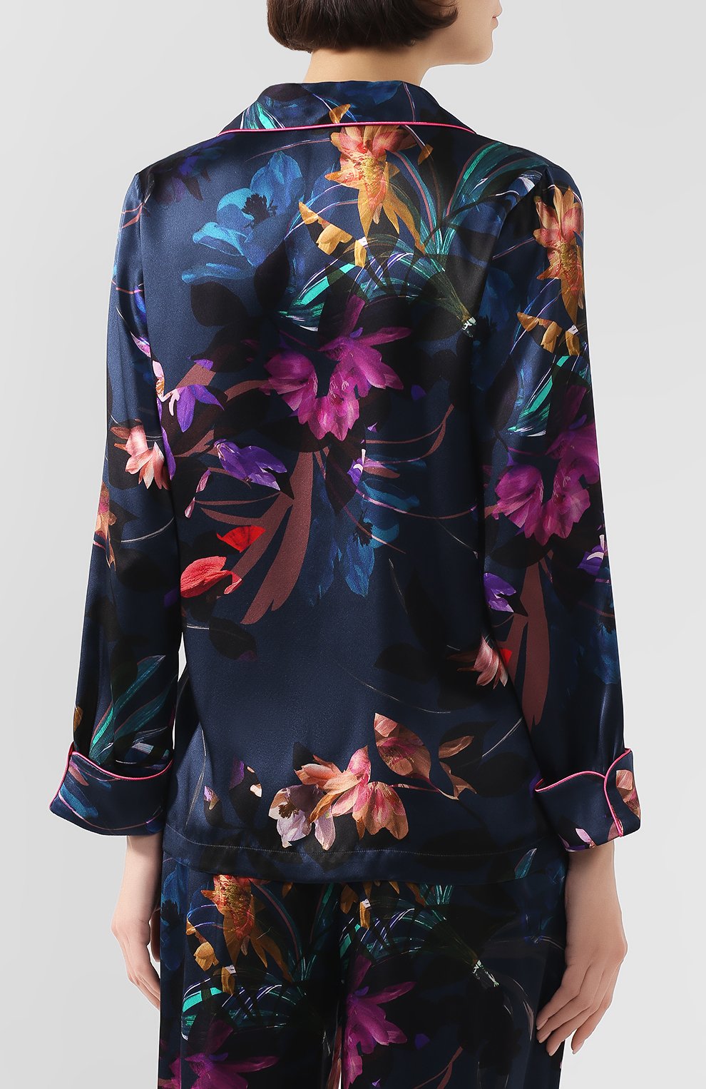 Женская шелковая пижама LUNA DI SETA разноцветного цвета, арт. VLST60546_2330 | Фото 3 (Материал внешний: Шелк; Статус проверки: Проверена категория)