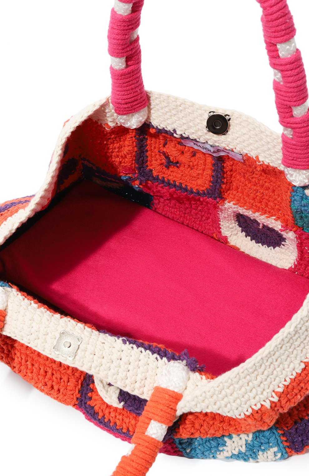 Женская сумка abbie colori NANNACAY разноцветного цвета, арт. 1560_238 | Фото 5 (Сумки-технические: Сумки top-handle; Размер: medium; Материал сплава: Проставлено; Материал: Текстиль; Драгоценные камни: Проставл�ено)