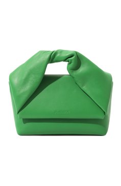 Женская сумка twister medium JW ANDERSON зеленого цвета, арт. HB0442-LA0088 | Фото 1 (Сумки-технические: Сумки top-handle; Размер: medium; Материал: Натуральная кожа; Материал сплава: Проставлено; Драгоценные камни: Проставлено)