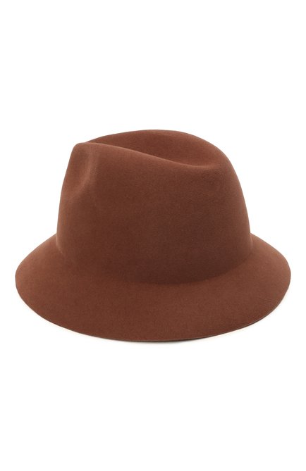 Женская фетровая шляпа ingrid LORO PIANA коричневого цвета, арт. FAL3434 | Фото 2 (Материал: Шерсть, Текстиль)