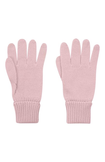 Детские шерстяные перчатки IL TRENINO розового цвета, арт. 21 4055 | Фото 2 (Материал: Шерсть, Текстиль)