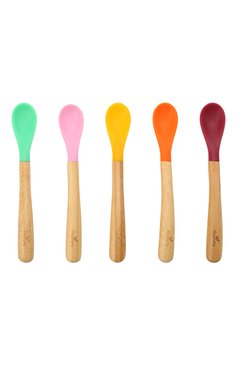 Детского набор из пяти ложек AVANCHY разноцветного цвета, арт. ISP5G | Фото 1 (Кросс-КТ: Посуда; Материал: Растительное волокно)