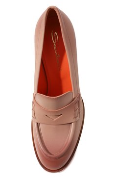Женские кожаные туфли SANTONI розового цвета, арт. WDQQ59981HA3BLGAN01 | Фото 6 (Каблук высота: Высокий; Материал внутренний: Натуральная кожа; Каблук тип: Устойчивый; Подошва: Плоская)