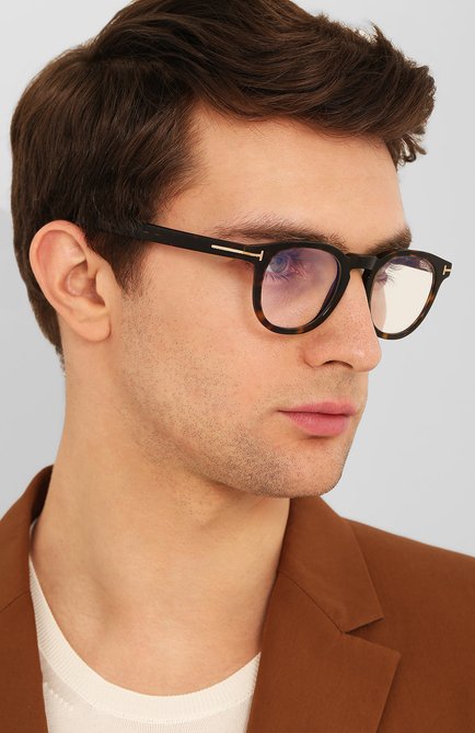 Женские оправа TOM FORD коричневого цвета, арт. TF5629-B 052 | Фото 2 (Тип очков: Оправа; Региональные ограничения белый список (Axapta Mercury): RU; Кросс-КТ: Оправы-унисекс; Оптика Гендер: оптика-унисекс; Очки форма: Прямоугольные)