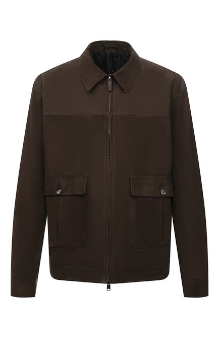 Мужская кожаная куртка BRIONI темно-коричневого цвета по цене 799500 руб., арт. PLAL0L/P1701 | Фото 1