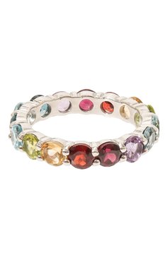 Женское кольцо-радуга из камней SECRETS JEWELRY разноцветного цвета, арт. КРКРС00624 | Фото 3 (Материал: Серебро)