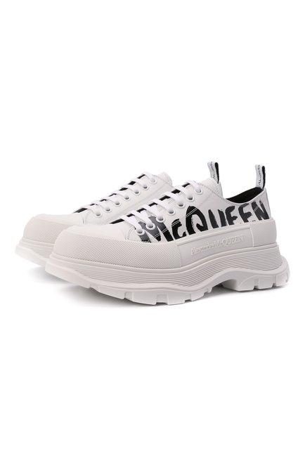 Мужские кожаные ботинки tread slick ALEXANDER MCQUEEN белого цвета по цене 79550 руб., арт. 682423/WIABD | Фото 1