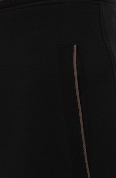 Мужские хлопковые брюки STEFANO RICCI черного цвета, арт. K101028P3D/T23350 | Фото 5 (Длина (брюки, джинсы): Стандартные; Случай: Повседневный; Материал сплава: Проставлено; Материал внешний: Хлопок; Стили: Спорт-шик; Драгоценные камни: Проставлено)