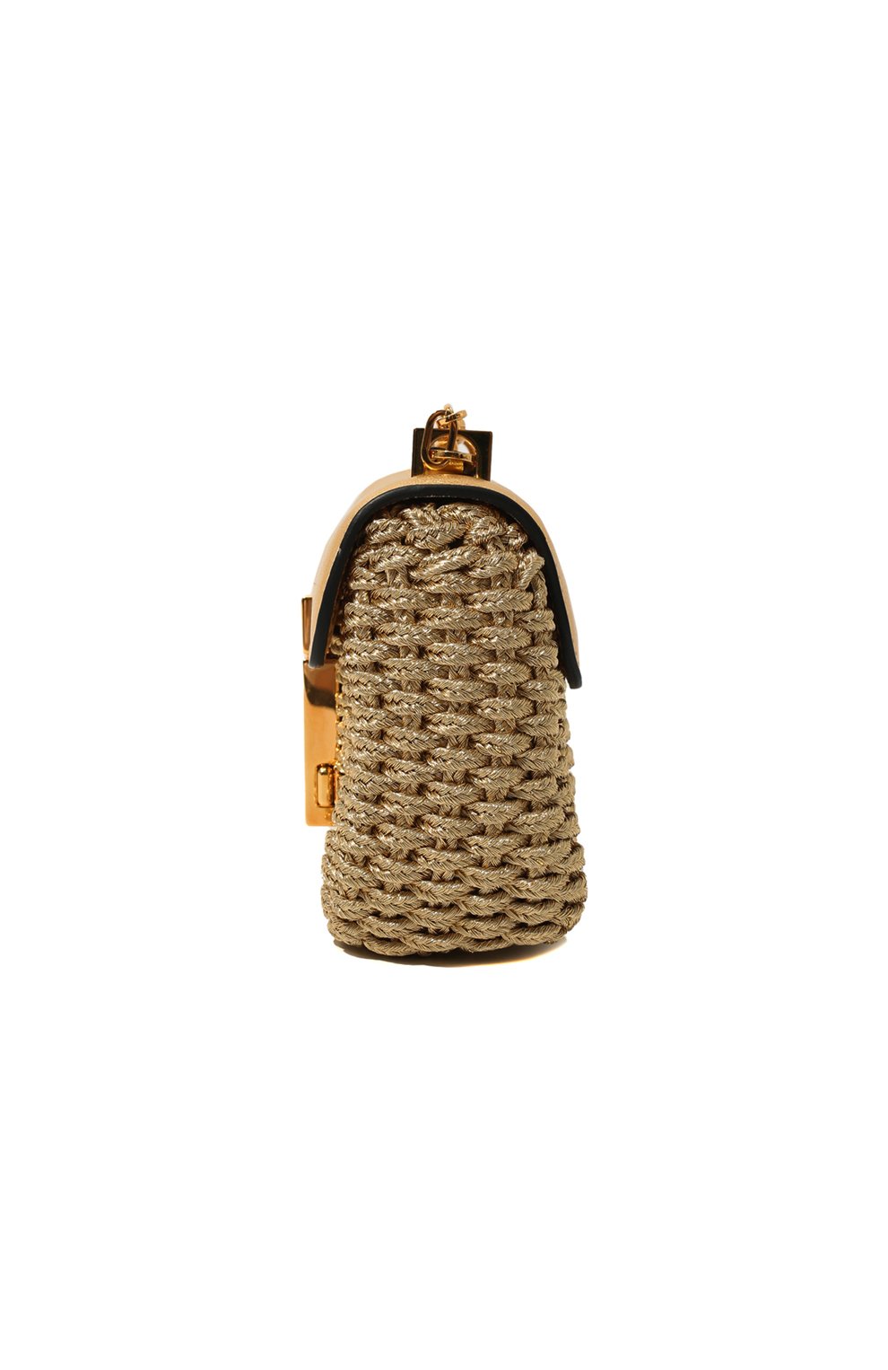 Женская сумка 001 medium TOM FORD золотого цвета, арт. L1436T-ISY018 | Фото 4 (Сумки-технические: Сумки через плечо; Размер: medium; Материал: Натуральная кожа, Текстиль; Ремень/цепочка: На ремешке)
