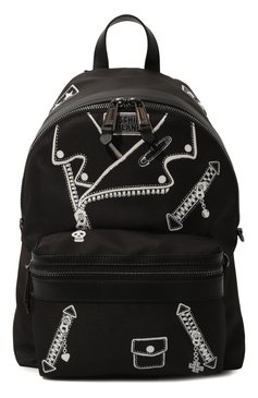 Мужской текстильный рюкзак MOSCHINO черного цвета, арт. A7602/8202 | Фото 1 (Материал сплава: Проставлено; Материал: Текстиль; Драгоценные камни: Проставлено; Стили: Кэжуэл; Размер: large)