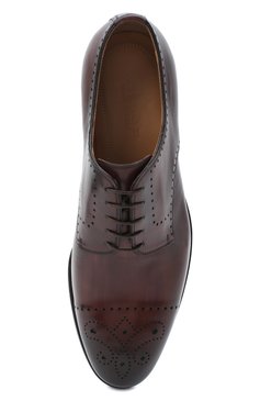 Мужские кожаные дерби KITON коричневого цвета, арт. USSDECHN00100 | Фото 5 (Материал внешний: Кожа; Мужское Кросс-КТ: Броги-обувь; Материал внутренний: Натуральная кожа; Стили: Классический; толщина подошвы: 1,2; высота каблука: 3,1; ширина носка стельки: 9,5, 10)