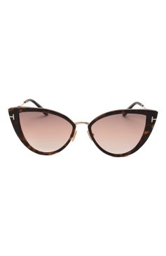 Женские солнцезащитные очки TOM FORD темно-коричневого цвета, арт. TF868 52F | Фото 3 (Тип очков: С/з; Оптика Гендер: оптика-женское; Очки форма: Cat-eye)