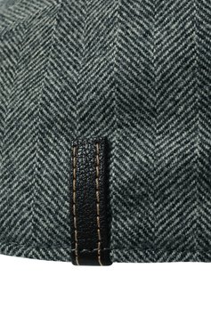 Мужская шерстяная кепка BRUNELLO CUCINELLI темно-серого цвета, арт. ME2589971 | Фото 4 (Материал: Текстиль, Шерсть)