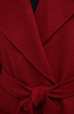 Женское шерстяное пальто MICHAEL MICHAEL KORS бордового цвета, арт. MU120233HX | Фото 5 (Материал внешний: Шерсть; Рукава: Длинные; Региональные ограничения белый список (Axapta Mercury): RU; Материал сплава: Проставлено; Дл�ина (верхняя одежда): Длинные; Драгоценные камни: Проставлено; 1-2-бортные: Двубортные; Стили: Кэжуэл)