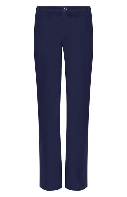 Мужские льняные брюки ZILLI темно-синего цвета, арт. M0T-D0181-LIN01/R001 | Фото 1 (Материал внешний: Лен; Длина (брюки, джинсы): Стандартные; Случай: Повседневный; Стили: Кэжуэл; Региональные ограничения белый список (Axapta Mercury): RU)