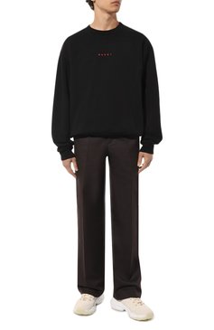Мужские кожаные кроссовки  JIL SANDER кремвого цвета, арт. J50WS0014/P5294 | Фото 2 (Материал внутренний: Натуральная кожа; Материал сплава: Проставлено; Подошва: Массивная; Драгоценные камни: Проставлено)