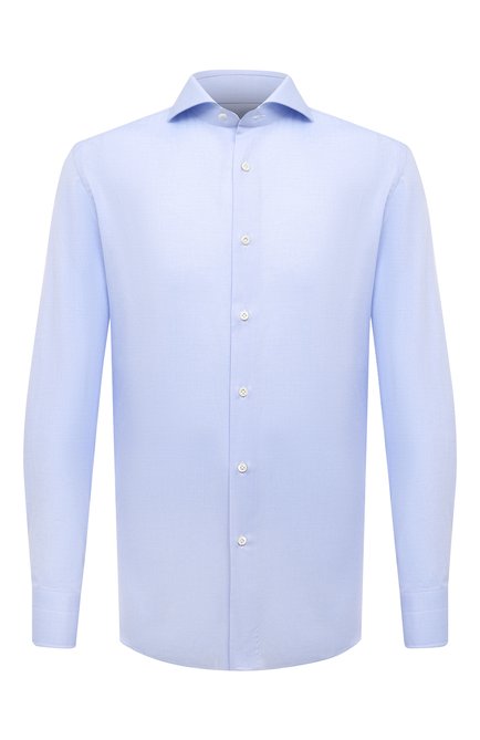 Мужская хлопковая сорочка GIAMPAOLO голубого цвета по цене 29450 руб., арт. 908/TS15015 | Фото 1
