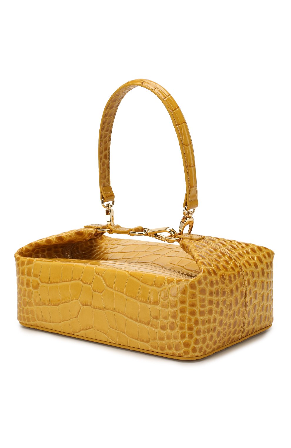 Женская сумка olivia REJINA PYO желтого цвета, арт. B26/LEATHER EMB0SS CR0C | Фото 3 (Сумки-технические: Сумки top-handle; Материал: Натуральная кожа; Размер: small)