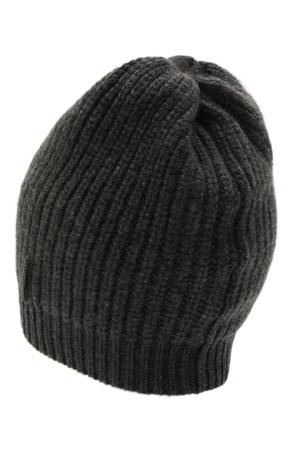 Детского кашемировая шапка BRUNELLO CUCINELLI темно-серого цвета, арт. B52M50299B | Фото 2 (Материал: Текстиль, Кашемир, Шерсть; Материал сплава: Проставлено; Нос: Не проставлено)