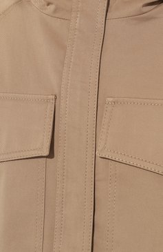 Женская хлопковая куртка AERON бежевого цвета, арт. JK094 | Фото 5 (Кросс-КТ: Куртка; Рукава: Длинные; Материал сплава: Проставлено; Материал внешний: Хлопок; Драгоценные камни: Проставлено; Длина (верхняя одежда): Короткие; Стили: Кэжуэл)