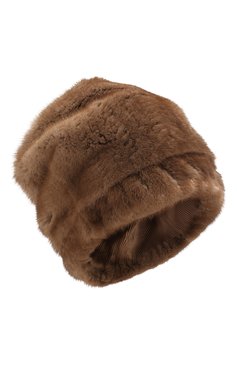 Женская шапка из меха соболя FURLAND коричневого цвета, арт. 0013900110083300103 | Фото 1 (Материал: Натуральный мех)