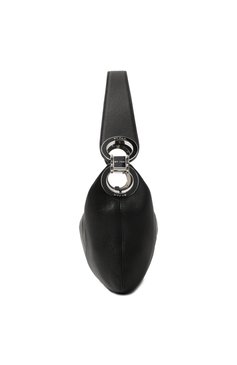 Женская сумка amira BY FAR черного цвета, арт. 23SSAMASBLFLTLAR | Фото 4 (Сумки-технические: Сумки top-handle; Материал: Натуральная кожа; Материал сплава: Проставлено; Драгоценные камни: Проставлено; Размер: large)