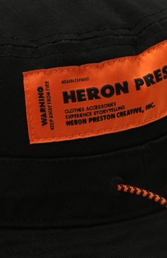 Мужская хлопковая панама HERON PRESTON черного цвета, арт. HMLB005R21FAB0011000 | Фото 3 (Материал: Текстиль, Хлопок)