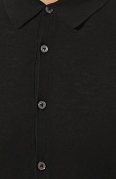 Мужская хлопковая рубашка VAN LAACK черного цвета, арт. SAFIN0/S00174 | Фото 5 (Манжеты: На пуговицах; Воротник: Кент; Рукава: Длинные; Случай: Повседневный; Длина (для топов): Стандартные; Материал сплава: Проставлено; Материал внешний: Хлопок; Принт: Однотонные; Драгоценные камни: Проставлено; Стили: Кэжуэл)