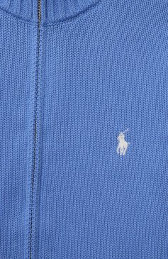 Детский хлопковый кардиган POLO RALPH LAUREN синего цвета, арт. 321834669 | Фото 3 (Рукава: Длинные; Мальчики Кросс-КТ: Кардиган-одежда; Региональные ограничения белый список (Axapta Mercury): RU; Материал внешний: Хлопок)