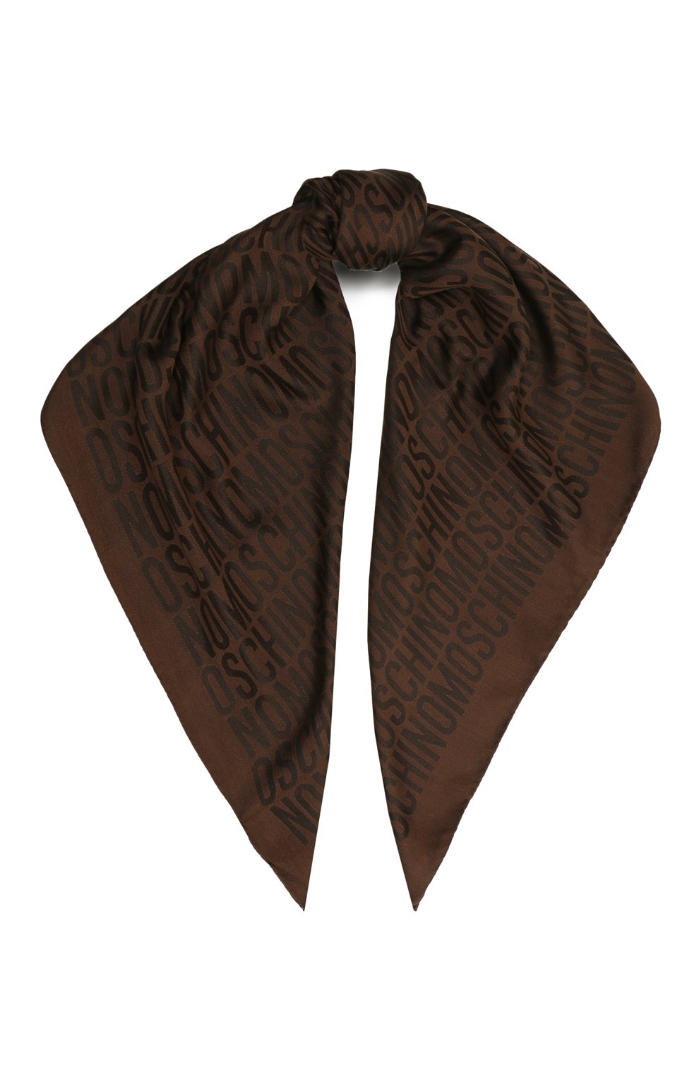 Фото Женский темно-коричневый шелковый платок MOSCHINO, арт. A9350/8270 Италия A9350/8270 