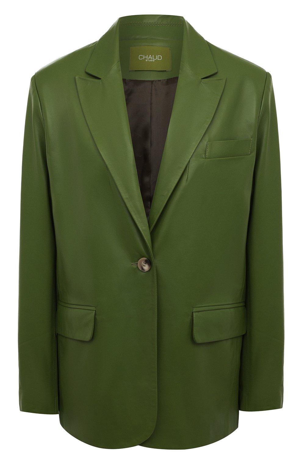 зеленый кожаный пиджак