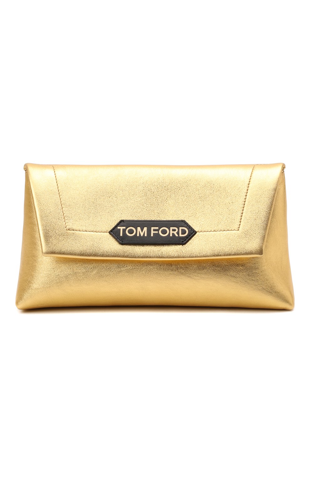 Женская сумка label small TOM FORD золотого цвета, арт. L1504T-LCL238 | Фото 1 (Женское Кросс-КТ: Вече�рняя сумка; Сумки-технические: Сумки через плечо, Сумки top-handle; Материал: Натуральная кожа; Размер: small)