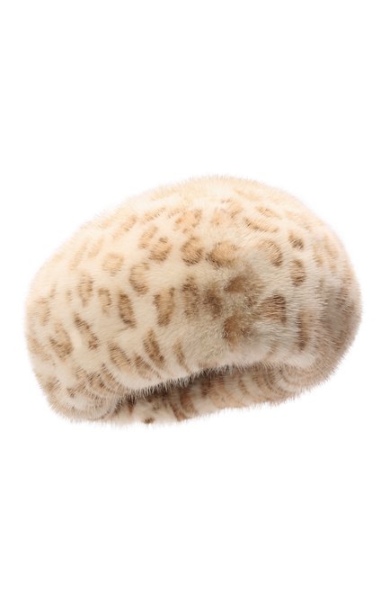 Женский берет из меха норки FURLAND леопардового цвета по цене 0 руб., арт. 0013600110120300000 | Фото 1
