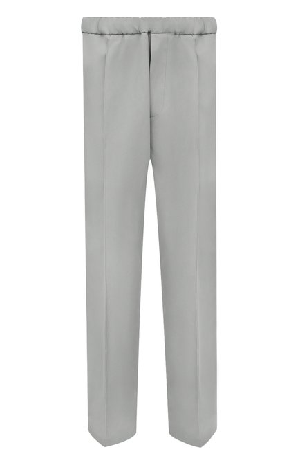 Мужские хлопковые брюки JIL SANDER светло-серого цвета, арт. J21KA0012/J45162 | Фото 1 (Длина (брюки, джинсы): Стандартные; Материал сплава: Проставлено; Драгоценные камни: Проставлено; Материал внешний: Хлопок)