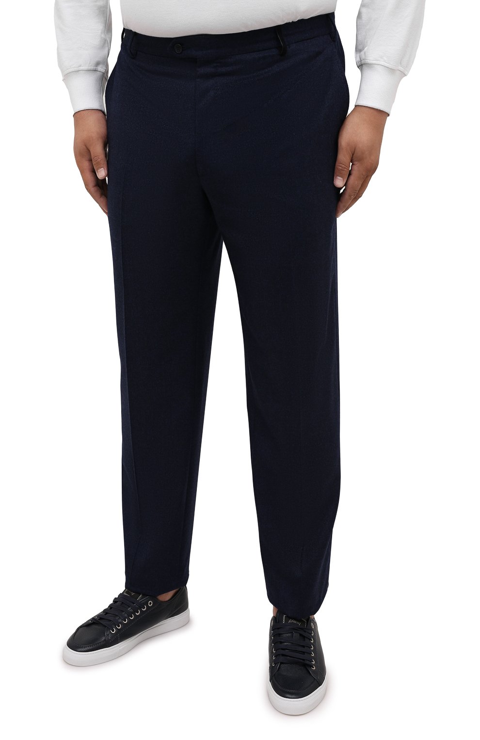 Мужские темно-синие шерстяные брюки BRIONI купить в интернет-магазине ЦУМ,арт. RPAV0L/07AB4/M0ENA