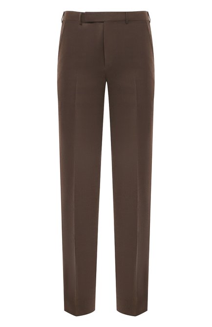 Мужские шерстяные брюки ERMENEGILDO ZEGNA коричневого цвета по цене 99500 руб., арт. 611F26A6/75TB12 | Фото 1