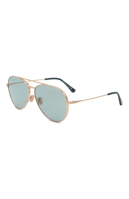 Женские солнцезащитные очки TOM FORD голубого цвета по цене 49950 руб., арт. TF996 28X | Фото 1