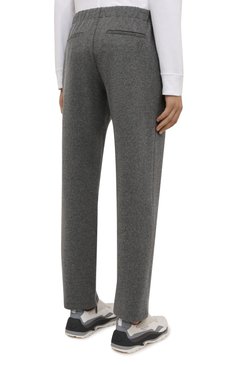 Мужские шерстяные брюки  OFF-WHITE серого цвета, арт. 0MCJ009F21FAB001 | Фото 4 (Мужское Кросс-КТ: Брюки-трикотаж; Материал внешний: Шерсть; Длина (брюки, джинсы): Стандартные; Случай: Повседневный; Стили: Спорт-шик; Shop in Shop M: Брюки)