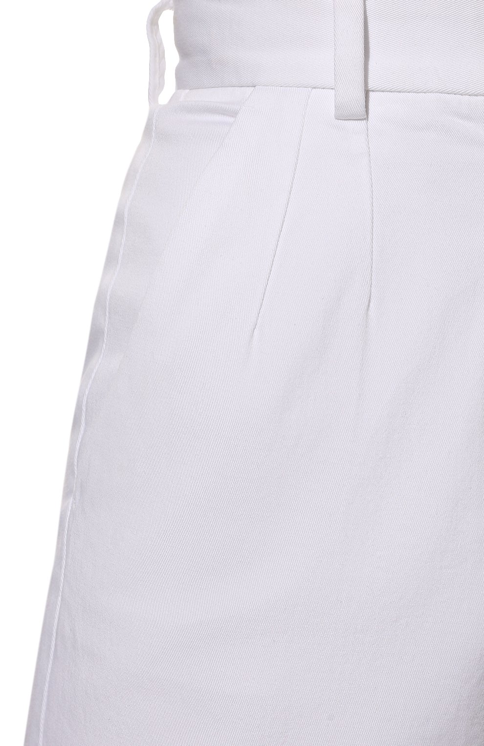 Женские хлопковые брюки DOLCE & GABBANA белого цвета, арт. FTCC2T/FUFLG | Фото 5 (Силуэт Ж (брюки и джинсы): Широкие; Стили: Гламурный; Женское Кросс-КТ: Брюки-одежда; Региональные ограничения белый список (Axapta Mercury): Не проставлено; Материал сплава: Проставлено; Материал внешний: Хлопок; Драгоценные камни: Проставлено; Длина (брюки, джинсы): Укороченные)