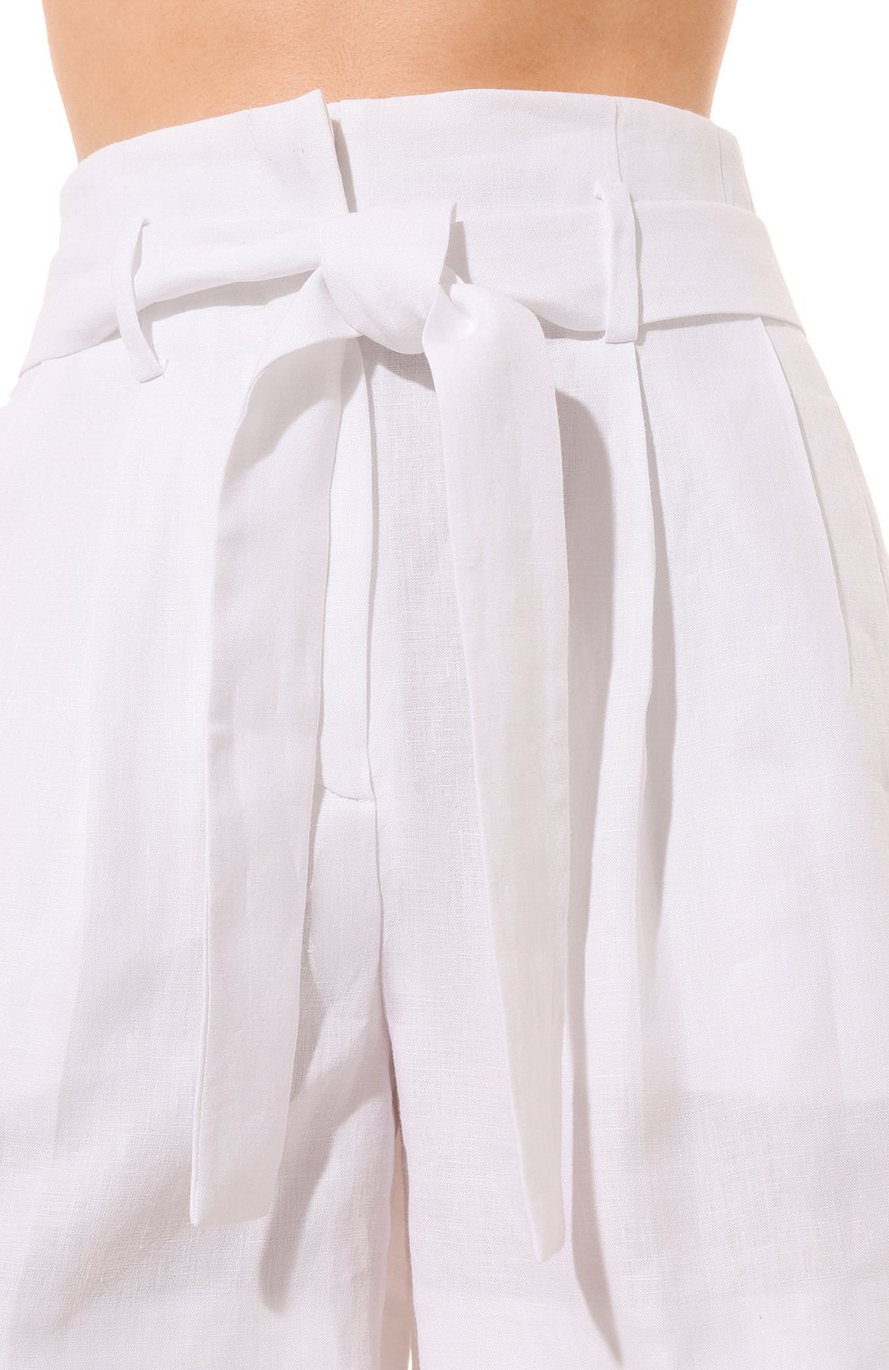 Женские льняные шорты ELEVENTY белого цвета, арт. G80BERG03 TES0G130 | Фото 5 (Женское Кросс-КТ: Шорты-одежда; Материал внешний: Лен; Стили: Кэжуэл)