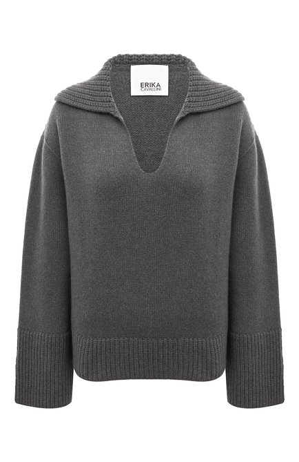 Женский кашемировый свитер ERIKA CAVALLINI серого цвета по цене 84600 руб., арт. P3WB03 | Фото 1