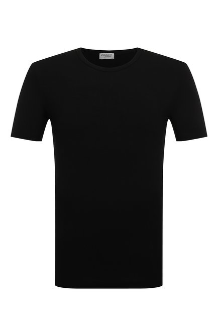 Мужская футболка из вискозы ZIMMERLI черного цвета, арт. 700-1339 | Фото 1 (Длина (для топов): Стандартные; Рукава: Короткие; Мужское Кросс-КТ: Футболка-белье; Материал внешний: Вискоза; Кросс-КТ: домашняя одежда; Статус проверки: Проверена категория)