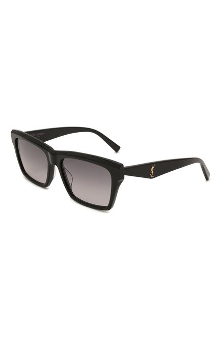 Женские солнцезащитные очки SAINT LAURENT черного цвета, арт. SL M104 001 | Фото 1 (Тип очков: С/з; Оптика Гендер: оптика-женское; Очки форма: Квадратные)