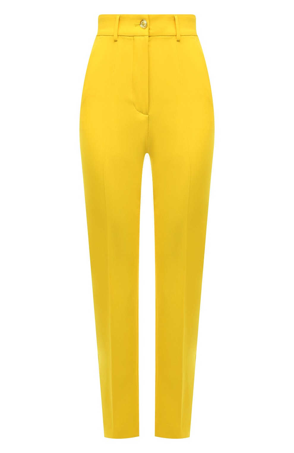Женские брюки DOLCE & GABBANA желтого цвета, арт. FTCCET/FUUA1 | Фото 1 (Стили: Гламурный; Длина (брюки, джинсы): Стандартные; Женское Кросс-КТ: Брюки-одежда; Материал внешний: Синтетический материал, Вискоза; Силуэт Ж (брюки и джинсы): Прямые; Материал сплава: Проставлено; Драгоценные камни: Проставлено)
