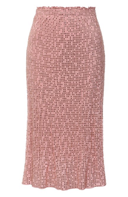 Женская шелковая юбка MIU MIU светло-розового цвета по цене 295000 руб., арт. MG1690-1YXJ-F0384 | Фото 1