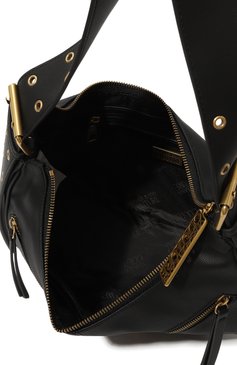 Женская сумка VERSACE JEANS COUTURE черного цвета, арт. 75VA4BG4/ZS413 | Фото 5 (Сумки-технические: Сумки top-handle; Размер: medium; Материал сплава: Проставлено; Драгоценные камни: Проставлено; Материал: Экокожа)