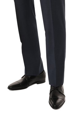 Мужские кожаные дерби STEFANO RICCI черного цвета, арт. US02CG5172/VS | Фото 3 (Материал внутренний: Натуральная кожа; Стили: Классический)