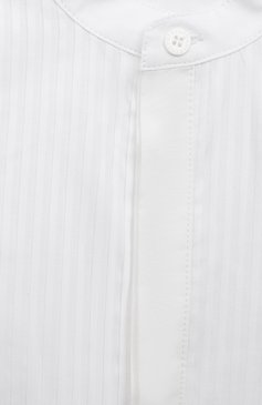 Детская хлопковая рубашка STELLA MCCARTNEY белого цвета, арт. TT5P20 | Фото 3 (Рукава: Длинные; Материал сплава: Проставлено; Материал внешний: Хлопок; Стили: Классический; Драгоценные камни: Проставлено)