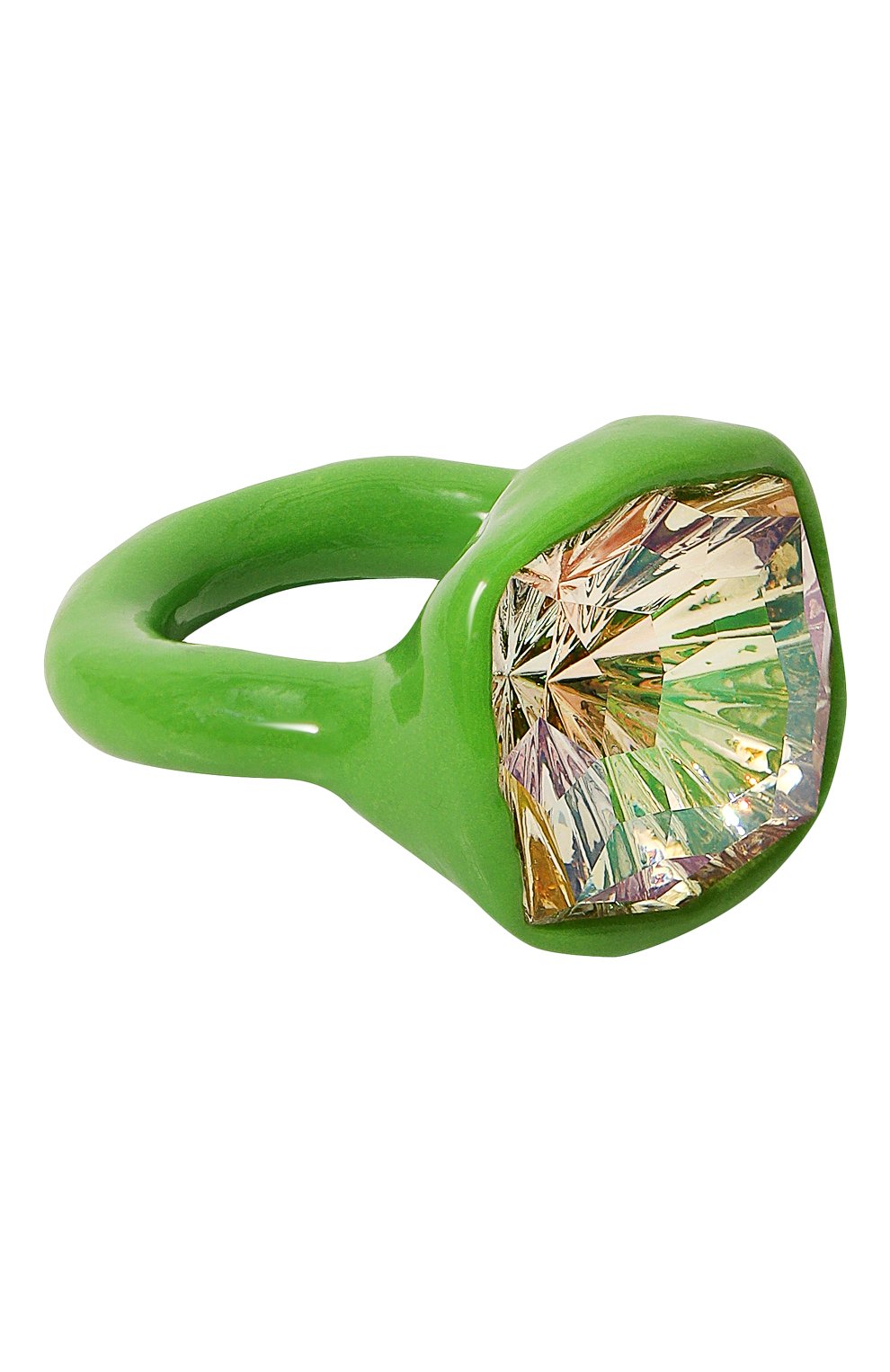 Женское кольцо LILI ARCHIVE зеленого цвета, арт. RMSNOW8 | Фото 1 (Материал: Кристаллы, Пластик, Керамика; Региональные ограничения белый список (Axapta Mercury): Не проставлено; Нос: Не проставлено)